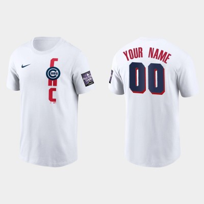 Chicago Cubs Custom Men's 2021 Mlb All Star Game Wordmark White TShirt